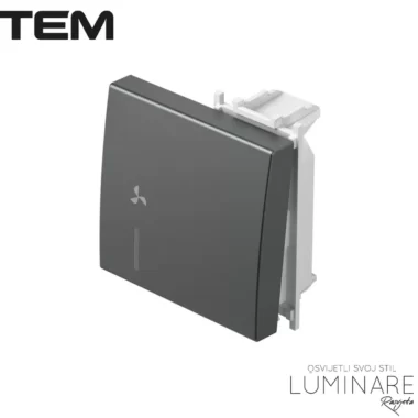 MODUL TIPKA SA INDIKACIJOM I OZNAKOM VENTILATOR 2M ANTRACIT