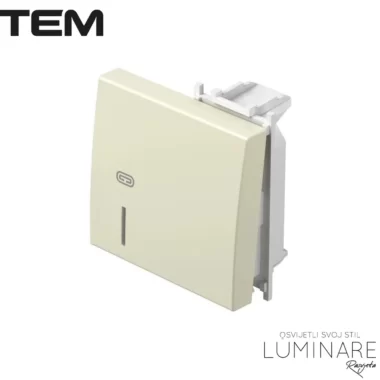 MODUL TIPKA SA INDIKACIJOM I OZNAKOM GRIJALICA 2M BEŽ SJAJNA