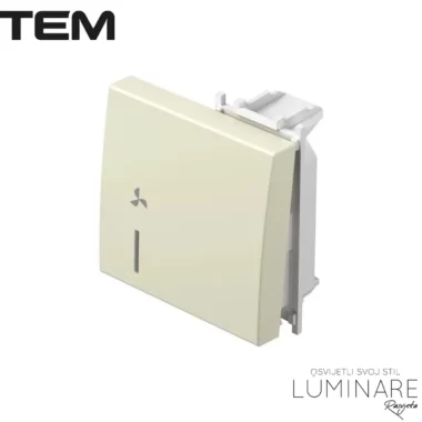 MODUL TIPKA SA INDIKACIJOM I OZNAKOM VENTILATOR 2M BEŽ SJAJNA