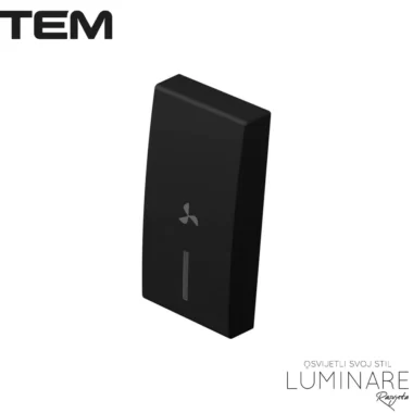 MODUL TIPKA SA INDIKACIJOM I OZNAKOM VENTILATOR 1M CRNA MAT