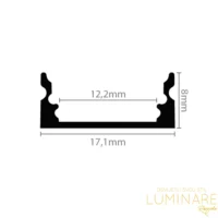 Alternative view of ALU. PROFIL ZA LED TRAKU NADGRADNI 2m 17.1x8mm