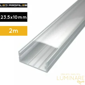 nadgradni alu. profil za led traku-široki-2metra-led profiles-lp103-mlk-luminare rasvjeta