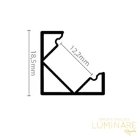 Alternative view of ALU. PROFIL ZA LED TRAKU NADGRADNI KUTNI 2m 18.5x12.2mm