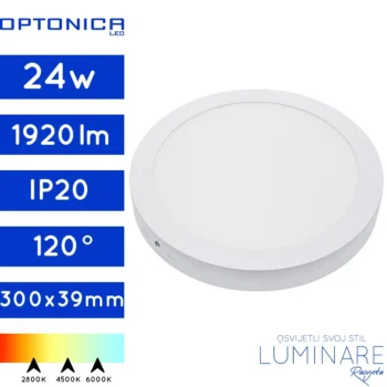 led panel 24 okrugli nadgradni-1920lm-bijeli-luminare rasvjeta