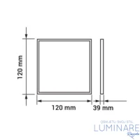 LED PANEL 6W KVADRATNI NADGRADNI - Slika 3