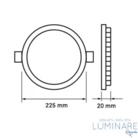 LED PANEL 18W OKRUGLI UGRADBENI - Slika 3