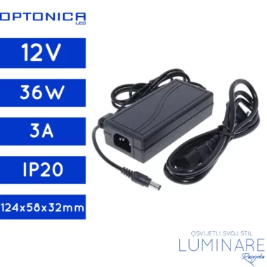 NAPAJANJE 36W 3A 12V IP20 SA UTIKAČEM