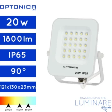 LED REFLEKTOR 20W BIJELI IP65