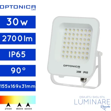 LED REFLEKTOR 30W BIJELI IP65
