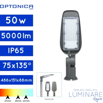 led ulicna svjetiljka sa zglobom-snage 50w-3godine jamstva-luminare rasvjeta