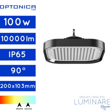 LED INDUSTRIJSKA KVADRATNA SVJETILJKA 100W IP65 IK08