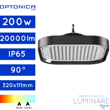 LED INDUSTRIJSKA KVADRATNA SVJETILJKA 200W IP65 IK08