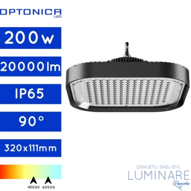 LED INDUSTRIJSKA KVADRATNA SVJETILJKA 200W IP65 IK08