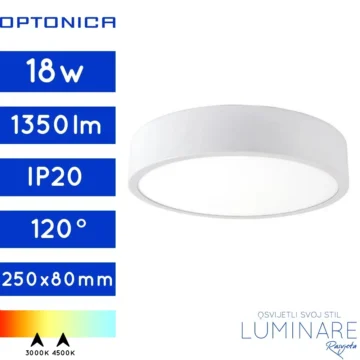LED PLAFONJERA 18W OKRUGLA BIJELA