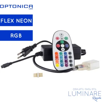 PRIKLJUČNI KABEL I DALJINSKI ZA RGB LED FLEX NEON