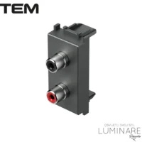 MODUL UTIČNICA AUDIO 2xRCA 1M ANTRACIT