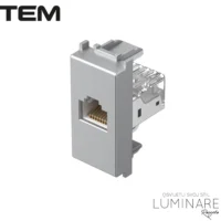 MODUL UTIČNICA INTERNET CAT6 KS RJ45 1M SREBRNA MAT