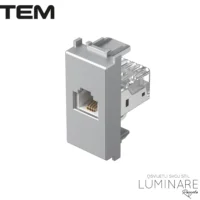 MODUL UTIČNICA TELEFONSKA KS RJ11 1M SREBRNA MAT