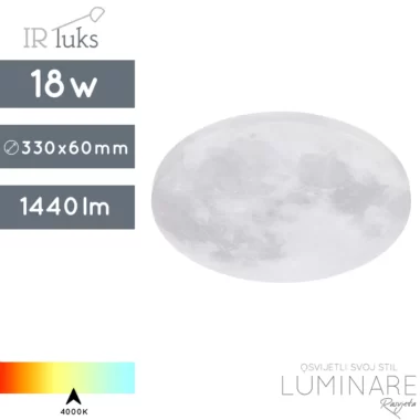 led plafonjera mjesec-18w-r874 sl-neutralna svjetlost-ir luks-luminare rasvjeta