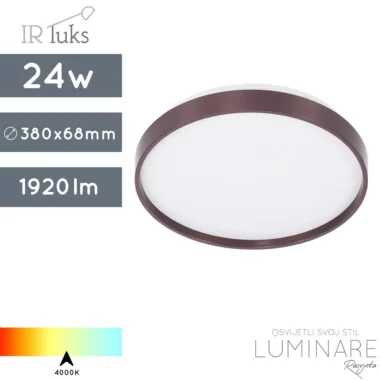 okrugla-coffee-led plafonjera-24w-4000k-luminare rasvjeta