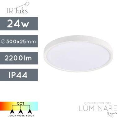 led plafonjera sr20002-cct led plafonjera-ip44-24w-bijela-ir luks-luminare rasvjeta