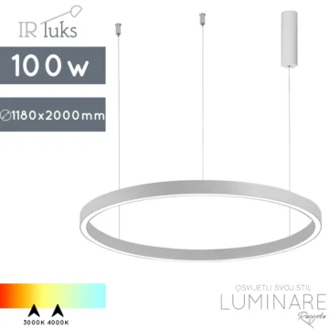 led visilica cerchio-bijela-okrugla visilica-ir luks-100w-luminare rasvjeta