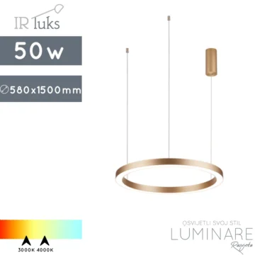led visilica cerchio-p-580/48-zlatna-okrugla visilica-irluks-luminare rasvjeta