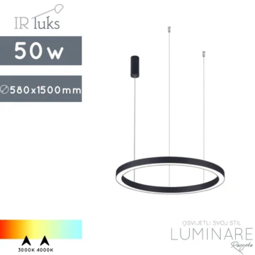 led visilica cerchio-p-580/48-crna-okrugla visilica-irluks-luminare rasvjeta