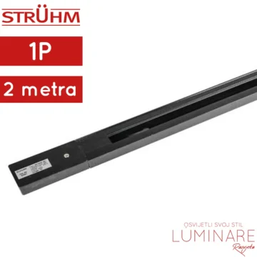 monofazna sina za reflektore-tracna rasvjeta-2metra-crna-luminare rasvjeta