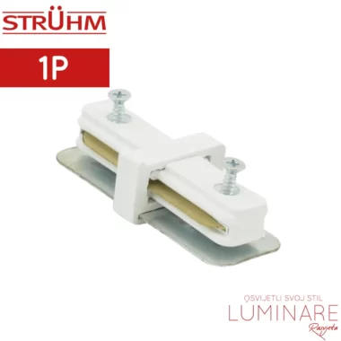 ravni konektor-spojnica za jednofaznu šinu-bijeli-luminare rasvjeta