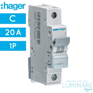 AUT. OSIGURAČ 20A C 1P 6kA MCN120 HAGER