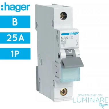 AUT. OSIGURAČ 25A B 1P 6kA MBN125 HAGER