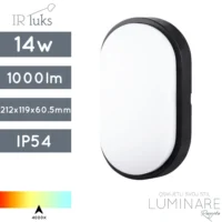 VANJSKA LED ZIDNA SVJETILJKA MT1S14XA1 14W 4000K IP54 CRNA