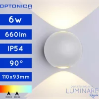 VANJSKA LED ZIDNA SVJETILJKA 6W IP54 OKRUGLA SIVA