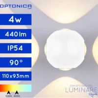 VANJSKA LED ZIDNA SVJETILJKA 4W IP54 OKRUGLA BIJELA