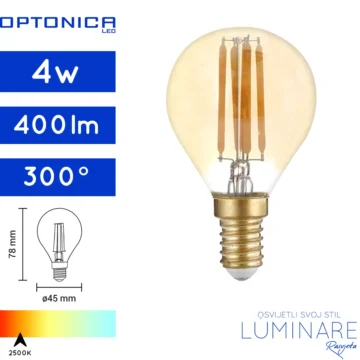 led filament zarulja e14 4w 2500k-g45-1492-luminare