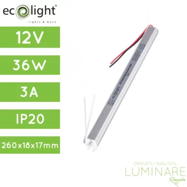 NAPAJANJE 36W 3A 12V IP20 ULTRA SLIM