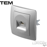 UTIČNICA INTERNET CAT5e KS RJ45 8/8 KE37ES EKONOMIK SREBRNA MAT