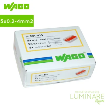 wago klema-stezaljka-sa polugom-5x0.2-4mm2-kutija-221-415-luminare rasvjeta