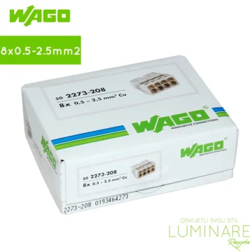 wago klema-stezaljka-uticna-8x0.5-2.5mm2-kutija-2273-208-luminare rasvjeta