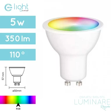 RGB DIMABILNA LED ŽARULJA GU10 5W 110°