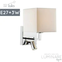 ZIDNA SVJETILJKA DHL0021 CHROME E27+3W LED 3000K