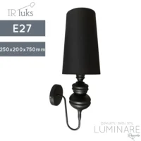 ZIDNA SVJETILJKA W4017S CRNA E27