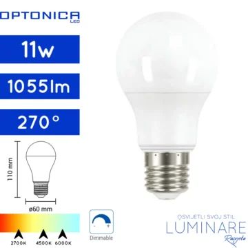 led dimabilna zarulja 11w-a60-e27-optonica-luminare rasvjeta