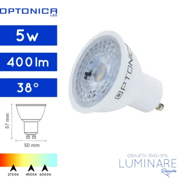 gu10 zarulja-5w-uski kut svjetlosti-2 godine jamstvo