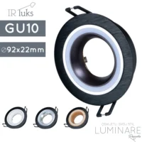 okvir za zarulju gu10-lm29130-crni-ir luks-okrugli-luminare rasvjeta