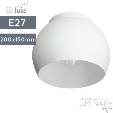 stropna plafonjera mini ciotola-e27-200x150mm-bijela-luminare rasvjeta