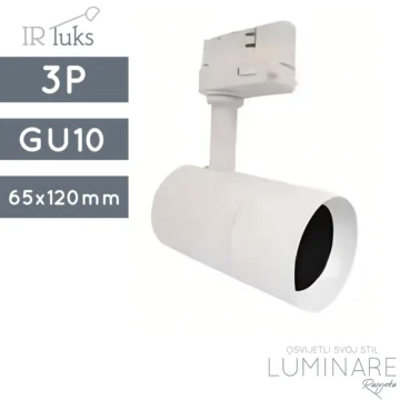 REFLEKTOR ZA TROFAZNU ŠINU GU10 BIJELI IRLUKS