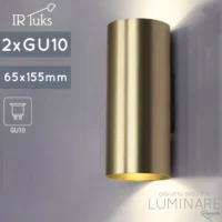 ZIDNA SVJETILJKA TUBO D2 ALU MATT BRASS 2xGU10