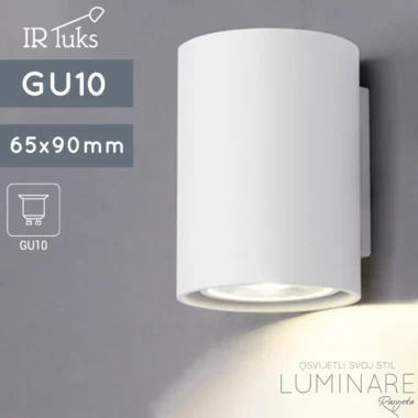 ZIDNA SVJETILJKA TUBO S1 ALU BIJELA GU10